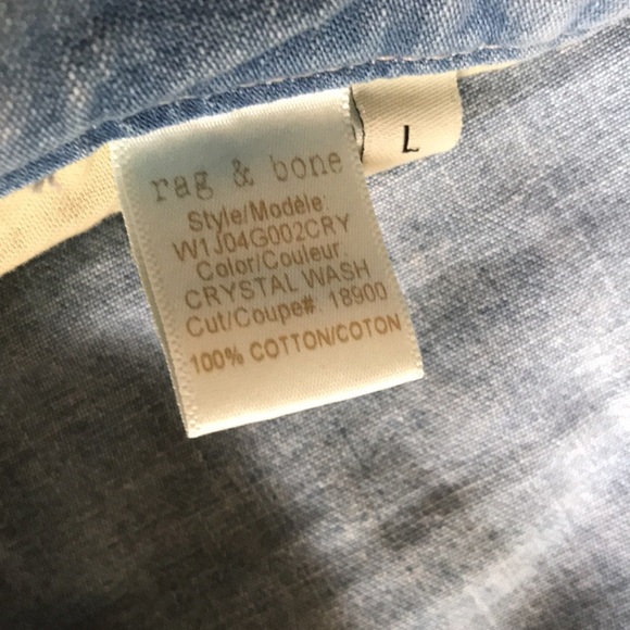 Rag and bone large denim overalls/ romper. - Picture 6 of 8